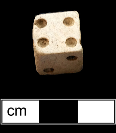 White bone die. 1.5cm x 1.5cm x 1.5cm - from 18MO609.